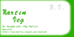 martin veg business card