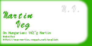 martin veg business card